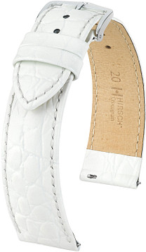 HIRSCH CROCOGRAIN M WHITE CALF 