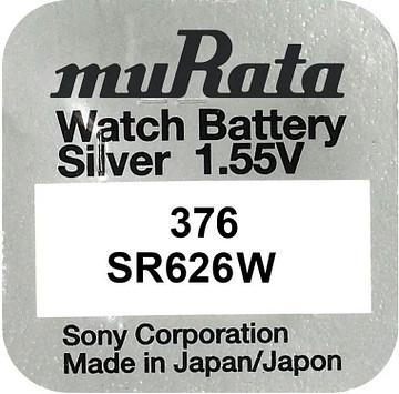 Pile Orologio Alcaline 2 Batterie Per Orologio Murata/Sony 377 (SR626SW) - Venditore USA, Spedizione Veloce Pile SR626 V377 Sony