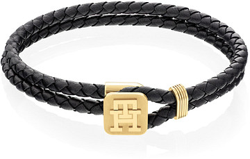 Tommy Hilfiger TJ2790531 Armband Heren Leer Zwart 19cm