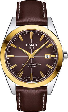 TISSOT GENTLEMAN POWERMATIC 80 SILICIUM SOLID 18K  BEZEL T927.407.46.291.01