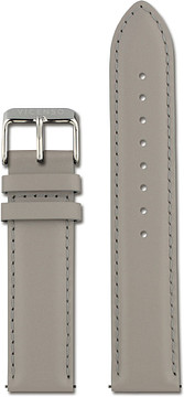 VICENSO LEDEREN HORLOGEBAND VIS006 GRIJS/ZILVER 20 MM