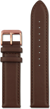 VICENSO LEDEREN HORLOGEBAND VIS001 BRUIN/ROSÉ 20 MM