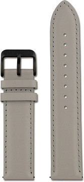 VICENSO LEDEREN HORLOGEBAND VIS018 GRIJS/ZWART 20 MM