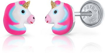 Lapetra LPOS0001 - Oorknopjes - Eenhoorn - 925 sterling zilver