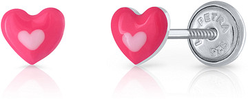 Lapetra LPOS0050 - Oorknopjes - Hart - 925 sterling zilver 