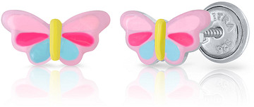Lapetra LPOS0060 - Oorknopjes - Vlinder - 925 sterling zilver