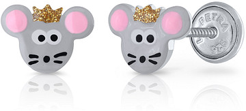 Lapetra LPOS0065 - Oorknopjes - Muis - 925 sterling zilver