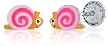 Lapetra LPOS0074 - Oorknopjes - Slak - 925 sterling zilver 