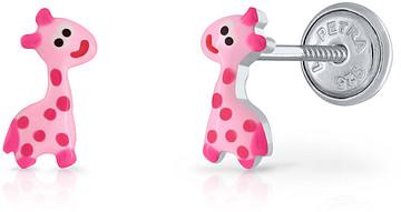 Lapetra LPOS0080 - Oorknopjes - Giraf - 925 sterling zilver
