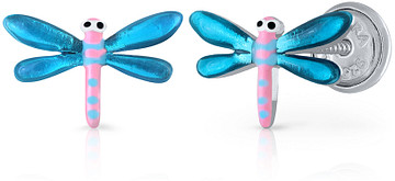 Lapetra LPOS0084 - Oorknopjes - Libelle - 925 sterling zilver