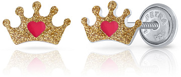 Lapetra LPOS0119 - Oorknopjes - Kroon - 925 sterling zilver 