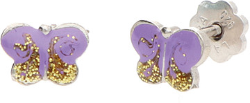 Lapetra LPOS0061 - Oorknopjes - Vlinder - 925 sterling zilver