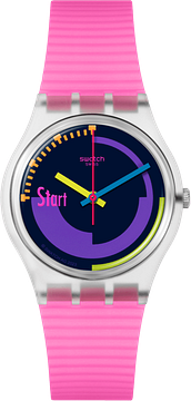 SWATCH NEON PINK PODIUM SO28K111