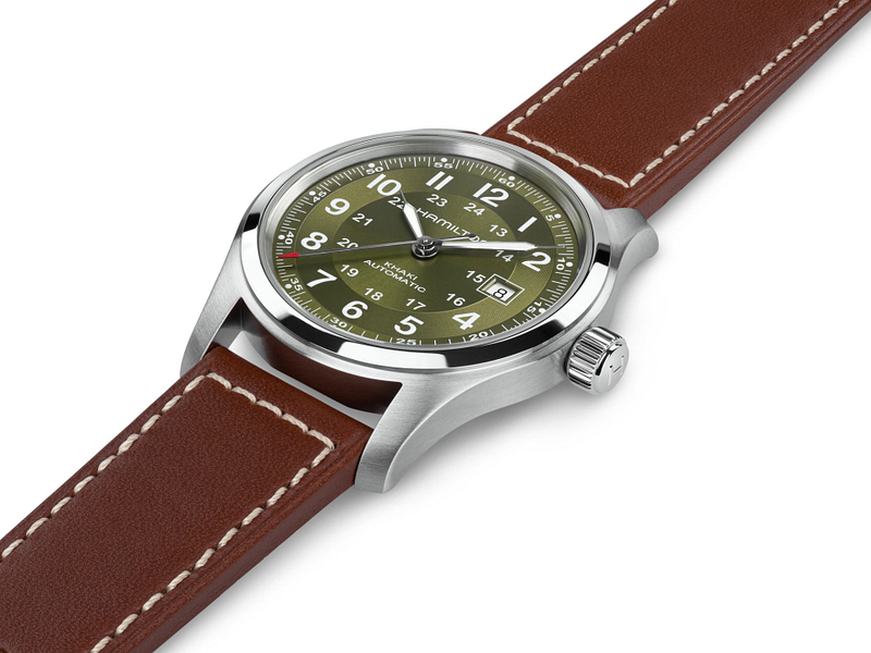 『HAMI KHAKI AUTO H625 社外炭革』 Hamilton Khaki Field Auto 42mm H70605560