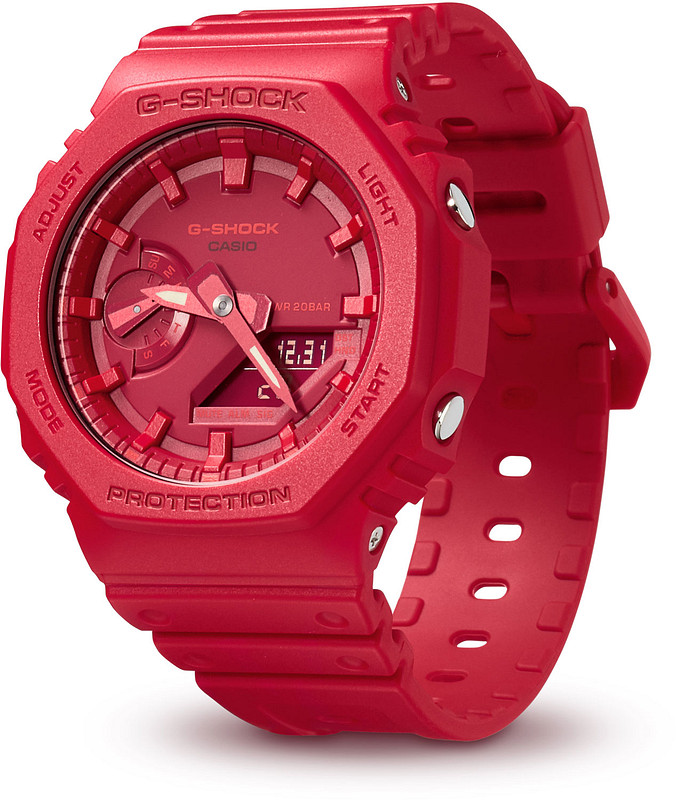カシオ カスタムG-SHOCK GA-2100 レッド Casio G Shock GA-2100 Custom Built (red/silver) - Etsy