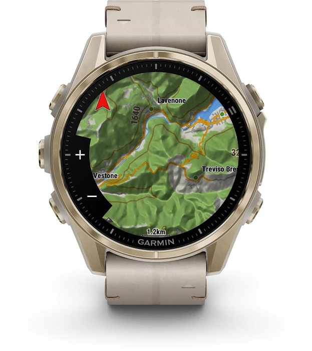 Garmin Fenix 8 - 010-02903-40 43 mm, AMOLED Sapphire, Soft Goudkleurig Limestone band Garmin Fenix 8 - 010-02903-40 43 mm, AMOLED Sapphire, Soft Goudkleurig Limestone band