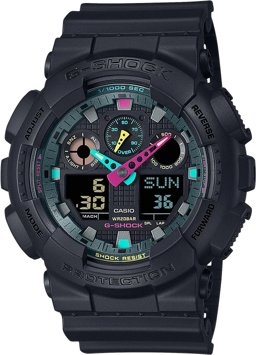 Casio G-Shock GA-100MF-1AER Multi Fluorescent Accents Casio G-Shock GA-100MF-1AER Multi Fluorescent Accents
