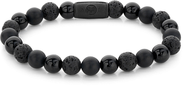 Rebel & Rose Black-series Black Rocks - All-Black - 8mm RR-80073-B