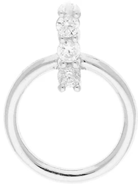 Zilverkleurig Lining Fantasie Hanger Mat/Glans CZ Rd Zilver 120.1055.00