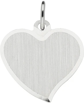 Zilverkleurig Lining Graveerplaatje Hart 19x18mm Zilver 142.0003.00
