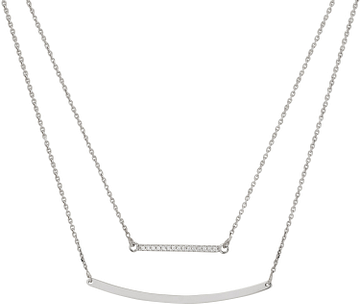 Silver Lining Layercollier staafje en CZ 925 102.0568.48