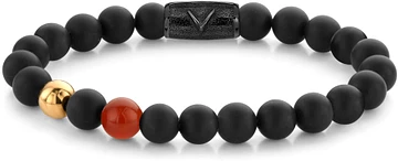 Rebel & Rose Goudkleurig & Red Eye - 8mm - RR-8DV07-B