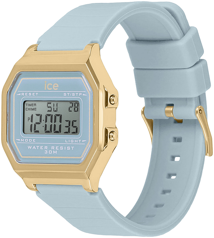 Montre ICE Digit Retro Pour Femme - Bracelet Silicone, Boîtier Plastique, Étanche 3 ATM, Style Rétro
