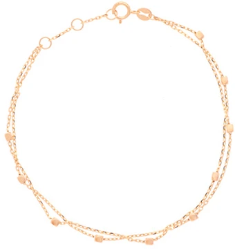 Glow Armband Dubbel met Blokjes Goud+ 204.2127.19