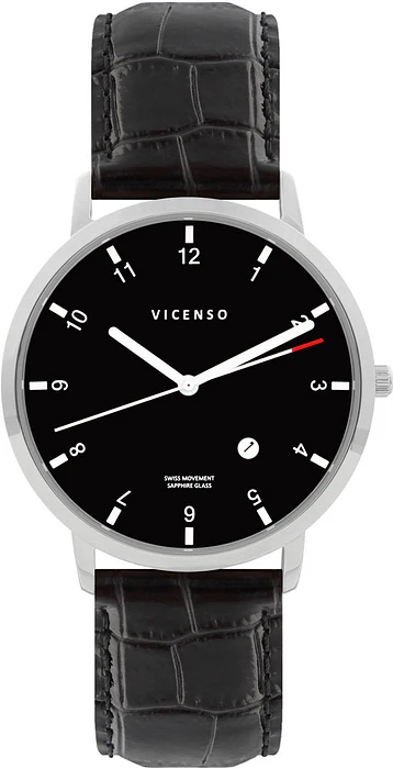 Vicenso Rome VI10014 Argent Noir/Noir Vicenso Rome VI10014 Argent Noir/Noir