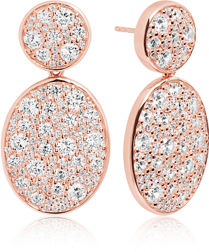 SIF JAKOBS NOVARA DUE GRANDE EARRINGS SJ-E1062-CZ(RG)