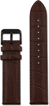 VICENSO LEATHER STRAP VIS015 BROWN/BLACK 20 MM