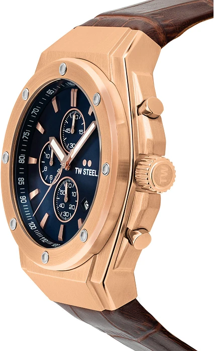 TW Steel TWCE4106 CEO Tech Steel Chrono Bruin Leer 44mm TW Steel TWCE4106 CEO Tech Steel Chrono Bruin Leer 44mm