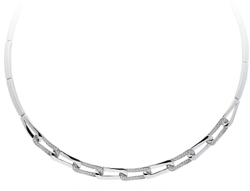 Silver Lining Choker Deluxe Mat/Glans CZ 925 Rd 103.6274.44