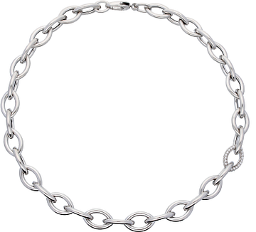 Silver Lining Schakelcollier CZ schakel 45cm 925 102.4104.45