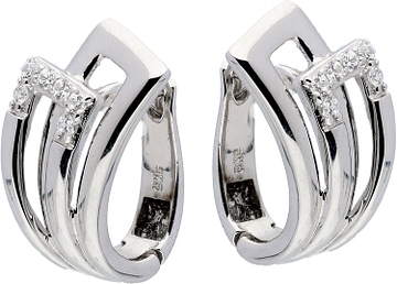 Silver Lining Klapoorringen Elegance CZ Zilver Rd 107.6152.00