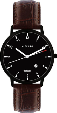 Vicenso Rome VI10030 Black PVD Black/Brown