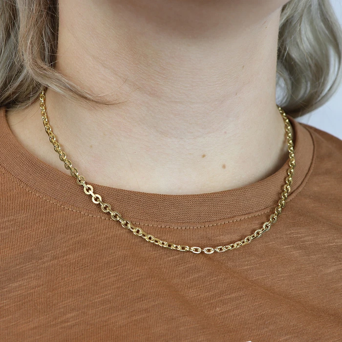 Glow SCHAKELCOLLIER - ZILVER - GP - 45CM - 102.8104.45 Glow SCHAKELCOLLIER - ZILVER - GP - 45CM - 102.8104.45