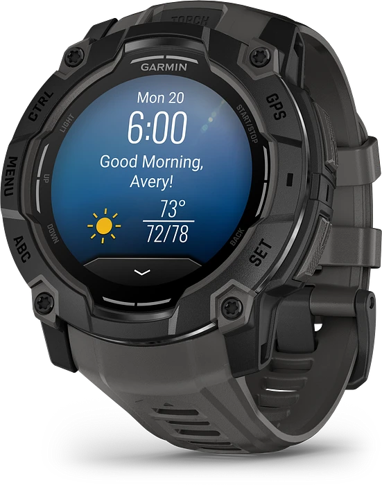 Garmin Instinct 3 Instinct 3, 50mm,AMOLED, Black Bezel with Charcoal Band 010-03020-00 Garmin Instinct 3 Instinct 3, 50mm,AMOLED, Black Bezel with Charcoal Band 010-03020-00