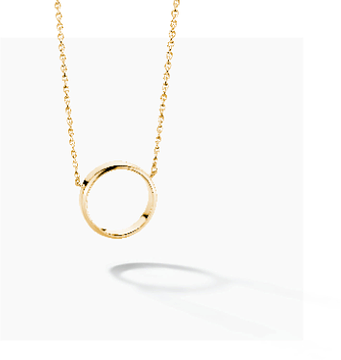 FJF JEWELLERY NECKLACE CIRCLE FJF0010006SYG