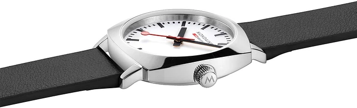 Mondaine MSL.31110.LBV Horloge - Leer - Zwart - 31x36,5mm Mondaine MSL.31110.LBV Horloge - Leer - Zwart - 31x36,5mm