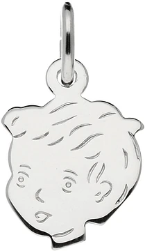 Zilverkleurig Lining Kinderkopje Jongen 14x11mm Zilver 141.0072.00