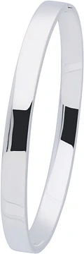 Zilverkleurig Lining Bangle Vierkant 6x56mm Zilver 104.1157.06