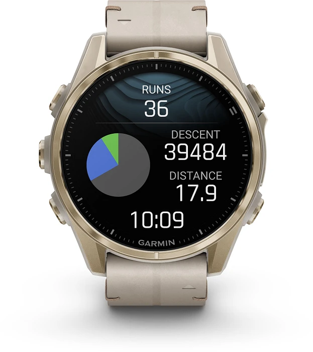 Garmin Fenix 8 - 010-02903-40 43 mm, AMOLED Sapphire, Soft Goudkleurig Limestone band Garmin Fenix 8 - 010-02903-40 43 mm, AMOLED Sapphire, Soft Goudkleurig Limestone band
