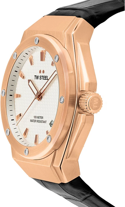 TW Steel TWCE4109 3H CEO Tech Rosé Steel Zwart Leer 44mm TW Steel TWCE4109 3H CEO Tech Rosé Steel Zwart Leer 44mm