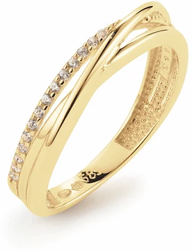 Glow Ring Kruis CZ Geelgoud 585 214.1039