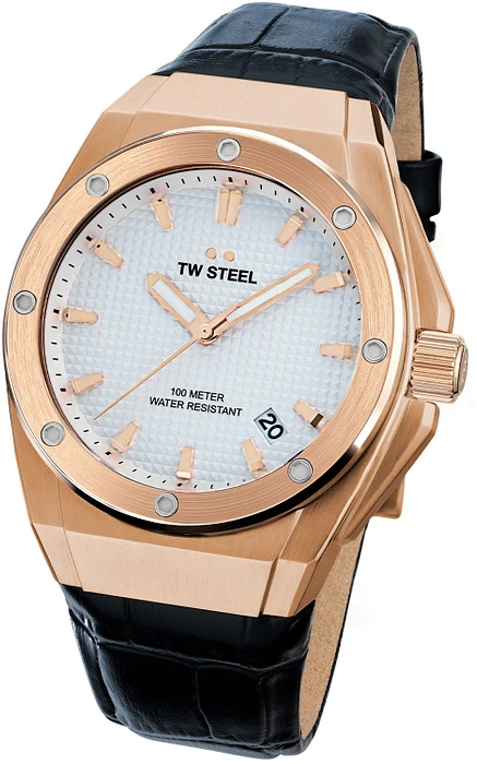 TW Steel TWCE4109 3H CEO Tech Rosé Steel Zwart Leer 44mm TW Steel TWCE4109 3H CEO Tech Rosé Steel Zwart Leer 44mm