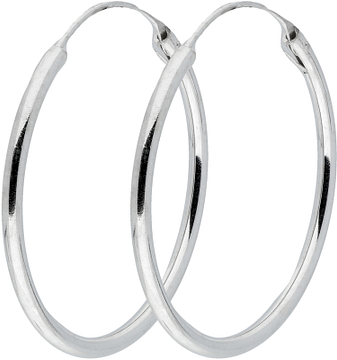 Silver Lining Oorringen Ronde Buis 1.9x30mm Zilver 107.0002.30