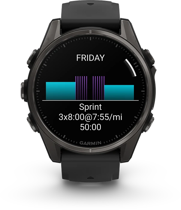 Garmin Fenix 8 - 010-02903-21 - 43 mm, AMOLED Sapphire, Carbon grey DLC-titanium met zwarte/pebble grey siliconen band Garmin Fenix 8 - 010-02903-21 - 43 mm, AMOLED Sapphire, Carbon grey DLC-titanium met zwarte/pebble grey siliconen band