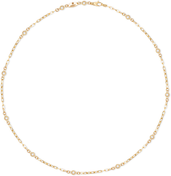 SWING JEWELS NOUVEAU 14 CT GOLD NECKLACE W. WH. CZ. CORR 02WHZ-45