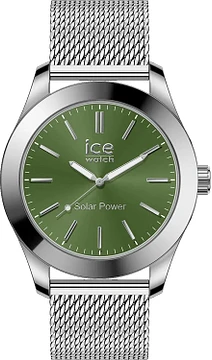 Ice Watch ICE steel - Silver Green - Medium - SOLAR 3H 023796